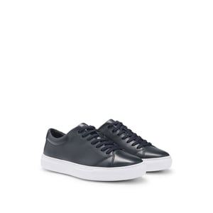 Men's Boss Enlight Leather Trainers in Dark Blue