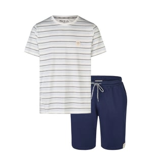 Phil & Co Heren shortama korte pyjama set gestreept