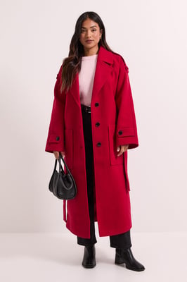 Petite Belted Longline Coat