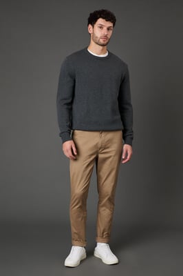 Stone Premium Slim Fit Chino Trouser