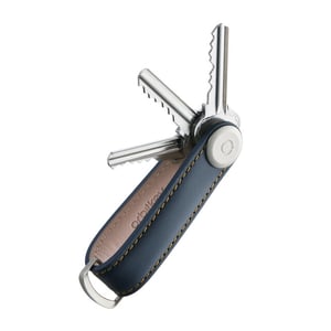 Orbitkey 2.0 leather navy tan