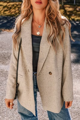 Long Sleeve Beige Blazer