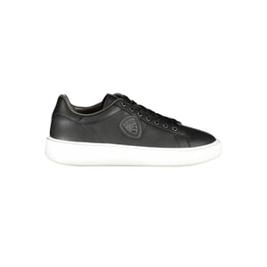 Blauwe Casual Leren Sneakers