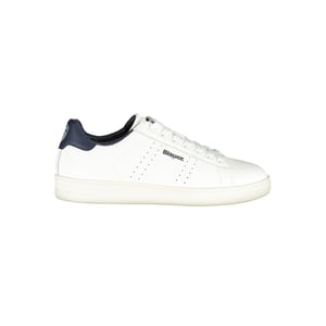 Blauer Witte Leren Heren Sneakers