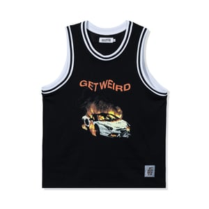 ASSC Unisex Burnout Basketball Jersey in Black