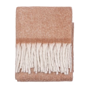 furn. Cozy Woven Tasselled Throw, Rust