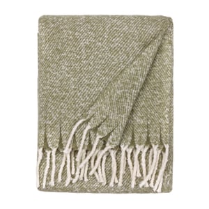 Wylder Isla Woven Tasselled Throw, Green