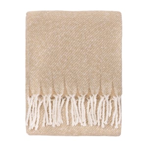 Wylder Isla Woven Tasselled Throw, Natural