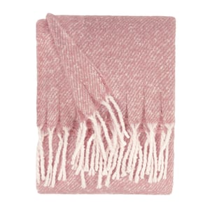 Wylder Isla Woven Tasselled Throw, Pink