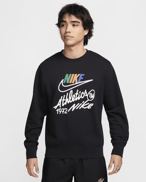 Nike Mens Black Club Athletic Sweatshirt