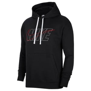 Nike Mens Black Outline Hooded Fleece Tracksuit