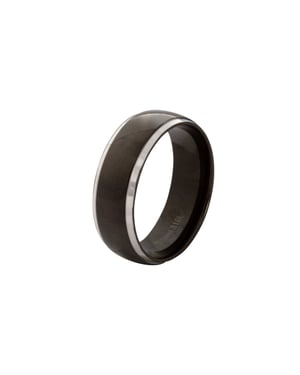 Gent's Stainless Steel Black Gent Men's Wedding Band Ring