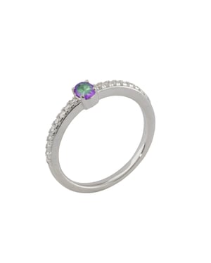 Sterling Silver Alexandrite Solitaire Ring
