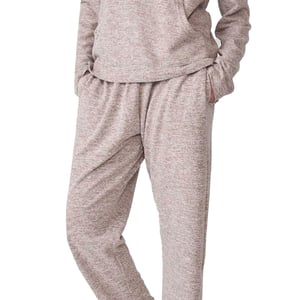 JJB5 Mjuk stickad pyjamas med lång ärm för kvinnor