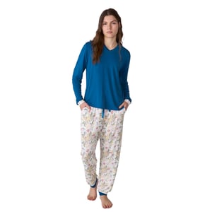 JJBFP0400 Dampyjamas i bomull med lång ärm