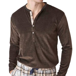 JJBFP5202 Herrpyjamas med lång ärm i sammet