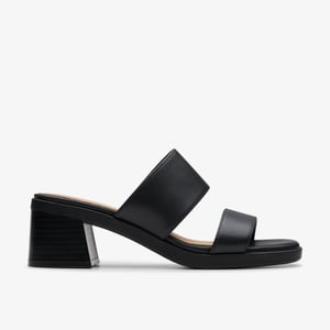 Jaylan Dusk Black Leather Sandals