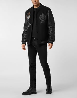 Leren Bomber Teddy
