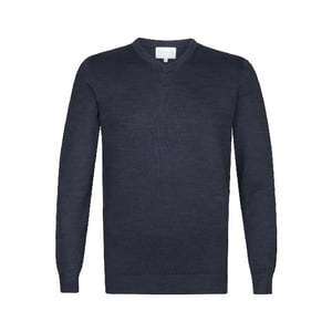 Michaelis Marine trui met v-hals