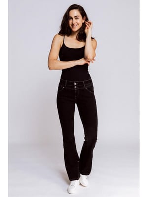 Zhrill Madison Black Flared Jeans