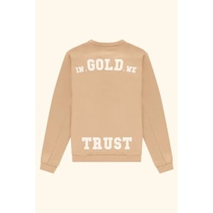 In Gold We Trust Sweater the slim 2.0 fawn