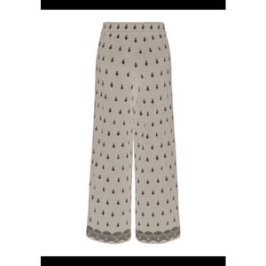 Only Onlwilla emb detail pant wvn zand dessin