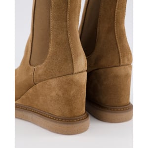 Gibaldi Dames suede wedge chelsea booty