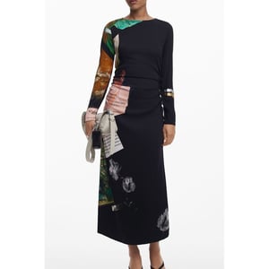 Patchwork Midi Dress