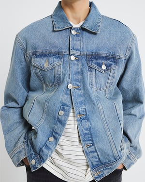 River Island Mens Denim Jacket Blue Regular Fit