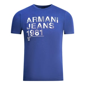 Armani Jeans 1981 Logo Blå T-shirt