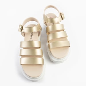 Heavenly Feet Saffron Womens Sandals Gold