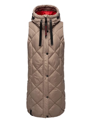 Navahoo lange dames bodywarmer Schnuckel – Modern & Met Capuchon