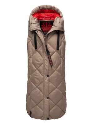 Navahoo lange dames bodywarmer Schnuckel – Modern & Met Capuchon