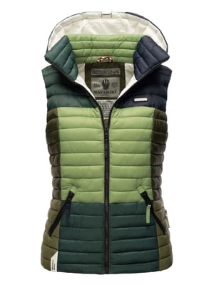 Navahoo Shadaa Multikulti dames gewatteerde bodywarmer – Licht, kleurrijk & trendy