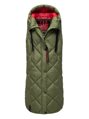 Navahoo lange dames bodywarmer Schnuckel – Modern & Met Capuchon