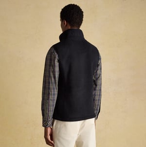 Joules Heritage Fleece Mens Gilet Black