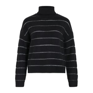 Vila vizaza rollneck l/s glitter knit to 14109970 gun metal