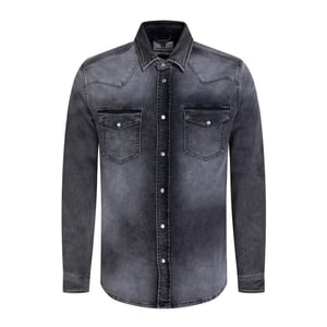 Gabbiano Heren overhemd jogg denim 335734 204 dark grey