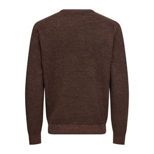 Only & Sons Onsalfi reg ls crew knit camp cs cognac