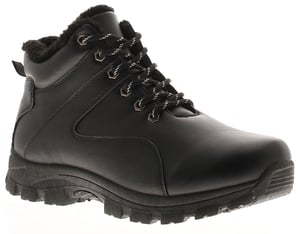X-Hiking Mens Walking Boots Aspen Lace Up And Zip Up Plush Lined Black