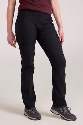 'Conniston' Women's Cargo Trousers Quick Dry Stretchy Camping Hiking Pants Black