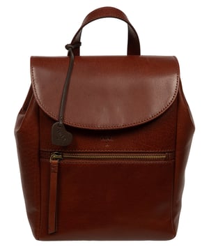 'Fabiana' Conker Brown Leather Backpack