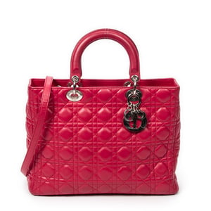 Large Lady Dior Zip Shoulder Bag