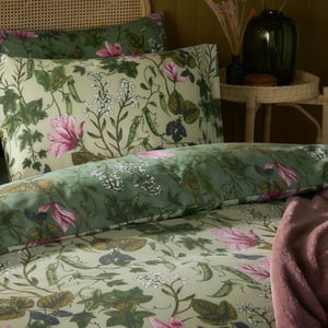 furn. Mystic Berry Floral Reversible Duvet Cover Set, Green