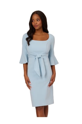 Bell Sleeve Tie Front Dress