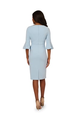 Bell Sleeve Tie Front Dress