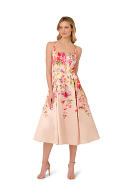 Border Mikado Midi Dress