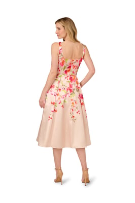 Border Mikado Midi Dress