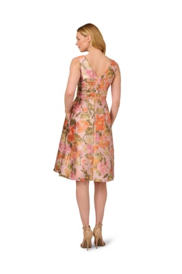 Floral Jacquard Midi Dress