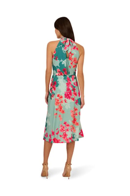 Halter Printed Midi Dress